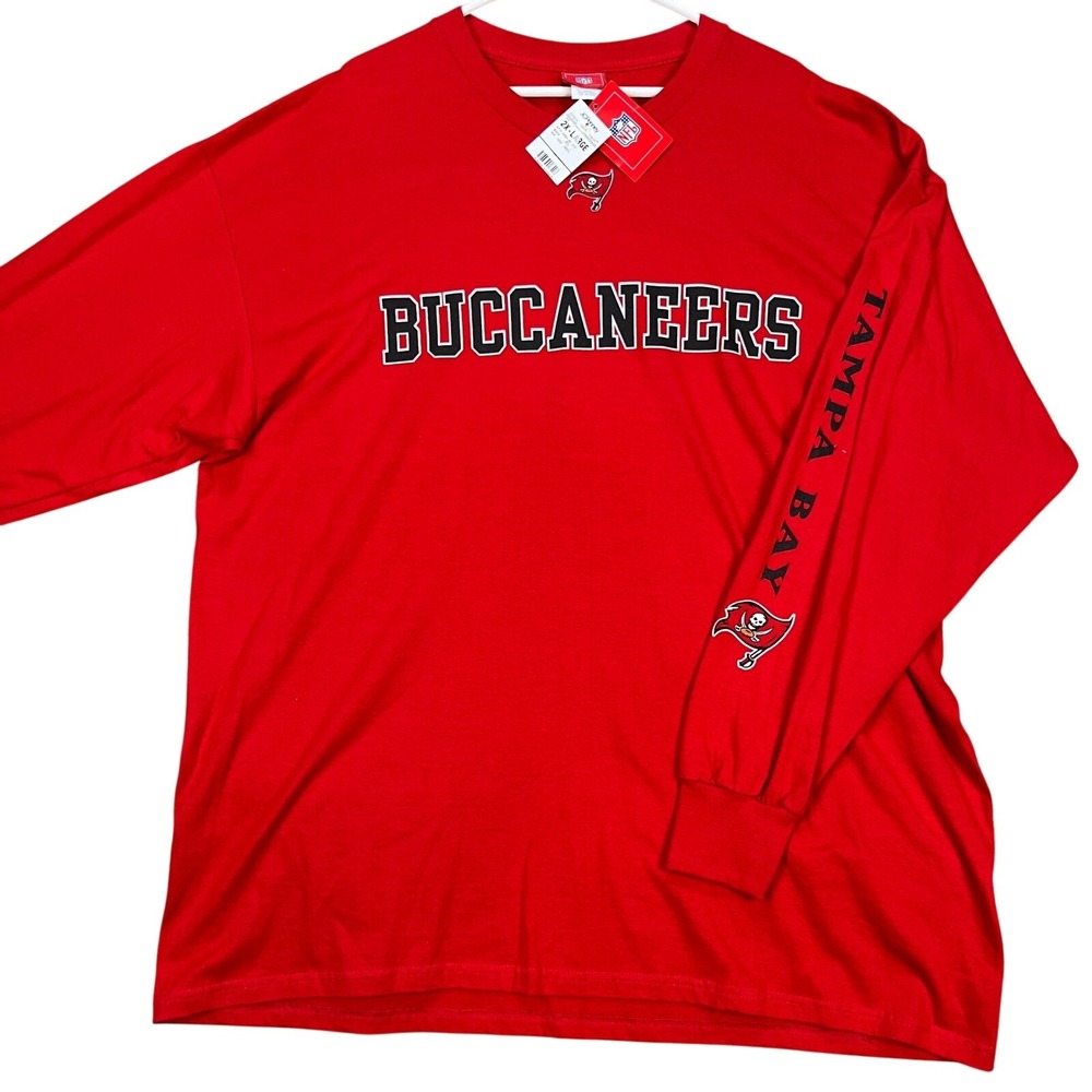 Tampa Bay Buccaneers NFL Red Long Sleeve Sweatshirt Mens‎ 2XL NFL Licensed